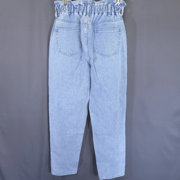PACSUN Busted Blue Paperbag Waist Mom Jean Highrise‎ Tapered Leg Relaxed Size XS - Picture 4 of 9